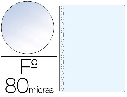 100 fundas multitaladro Esselte Folio polipropileno 80µ cristal